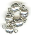 Magnetic - 5 Pair 7x11mm Nickel Plated Button Clasp